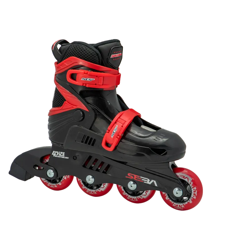 Rulluisud Junior must-punane