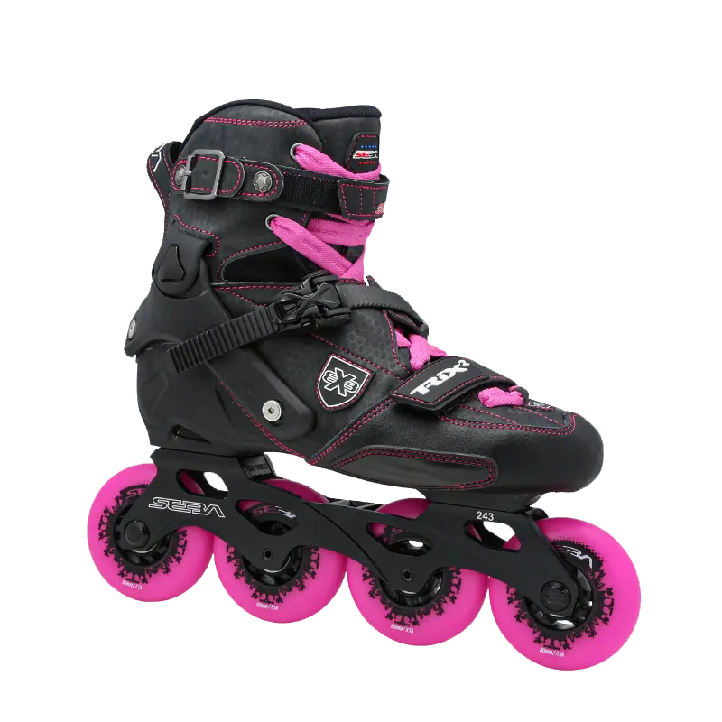 Rulluisud Trix 2 W must-roosa