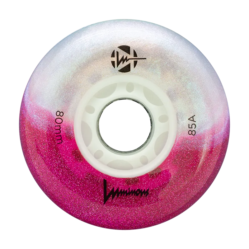 Rulluisuratas Luminous Glitter roosa-valge