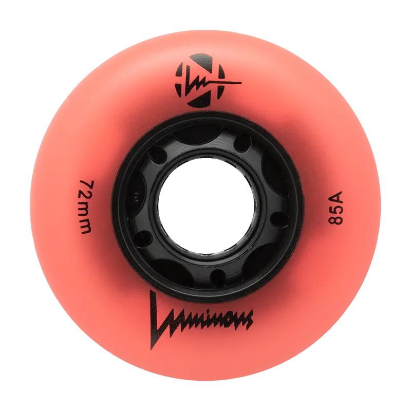 Rulluisuratas Luminous GLOW korallroosa 72mm