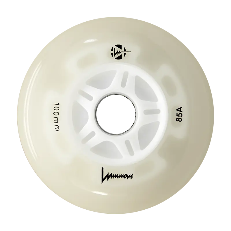 Rulluisuratas luminous glow rulluisuratas-luminous-glow-valge-100mm.webp