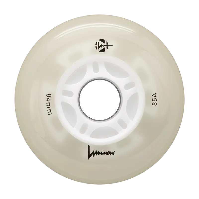 Rulluisuratas Luminous GLOW valge 84mm